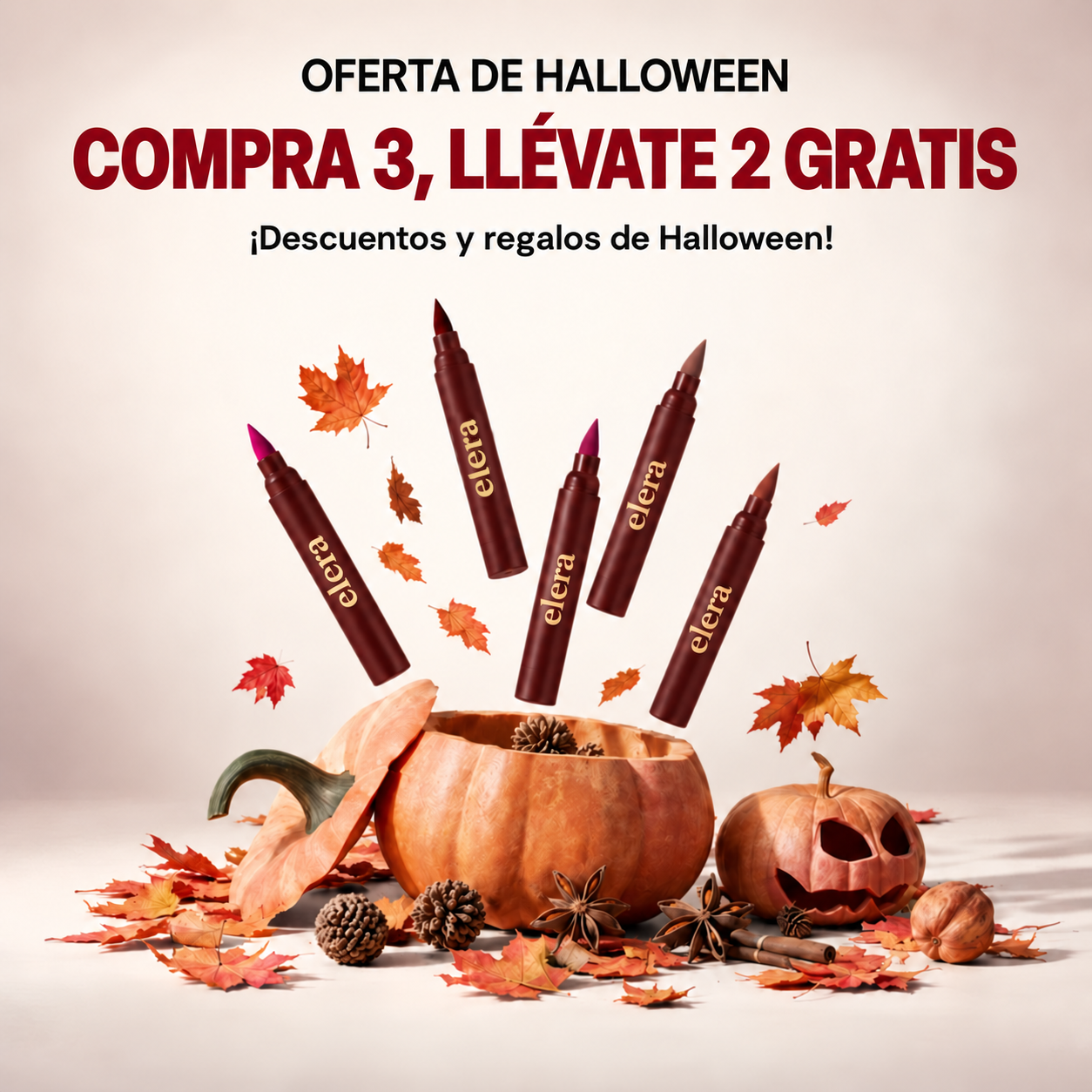 Oferta de Halloween Elera: compra 3 y llévate 2 gratis