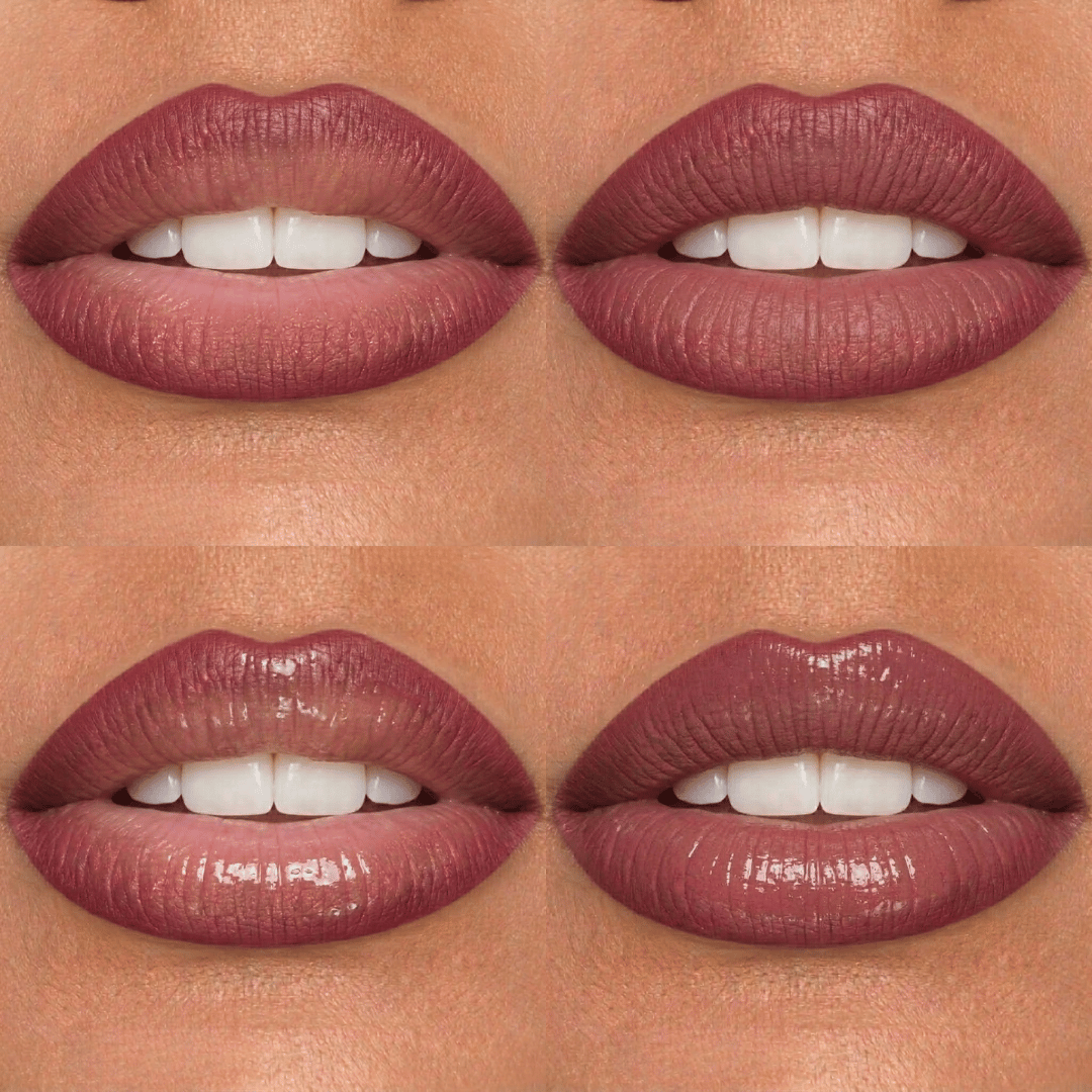 Color labial con acabado mate y con brillo